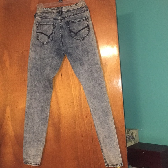 Acid wash high rise Jean jeggings - Picture 6 of 8